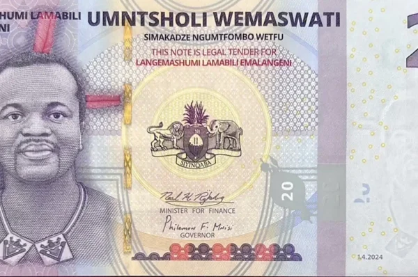 Eswatini’s New 20 Lilangeni Note Is Here – Purple, Royal, and Ready to Impress