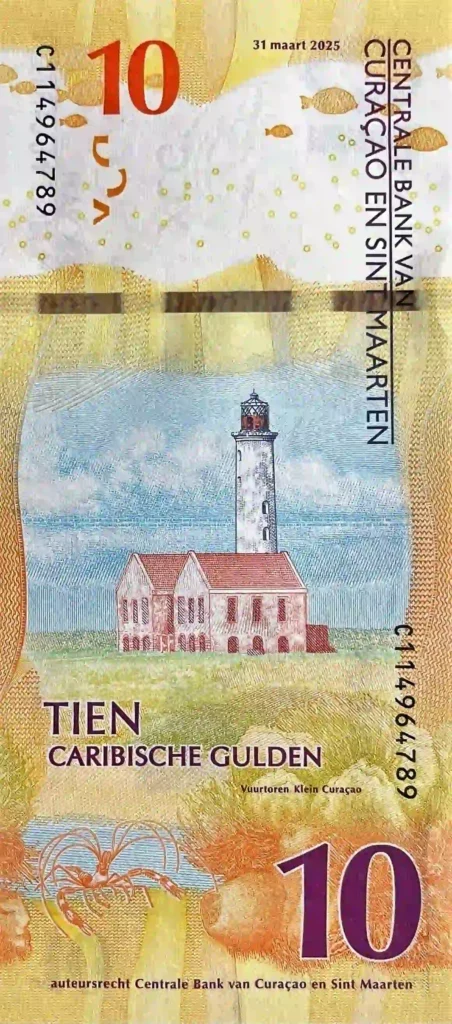 10 caribbean guilder back globenote