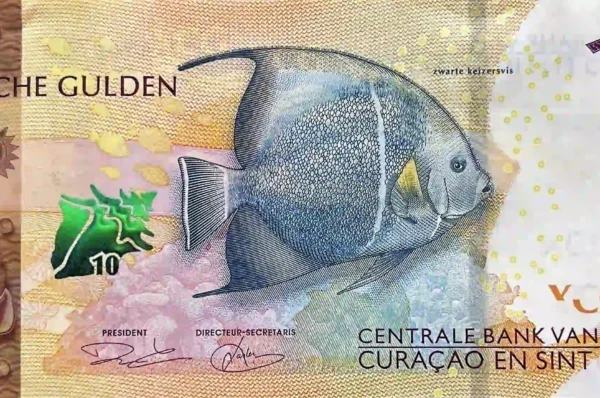 10 caribbean guilder front globenote