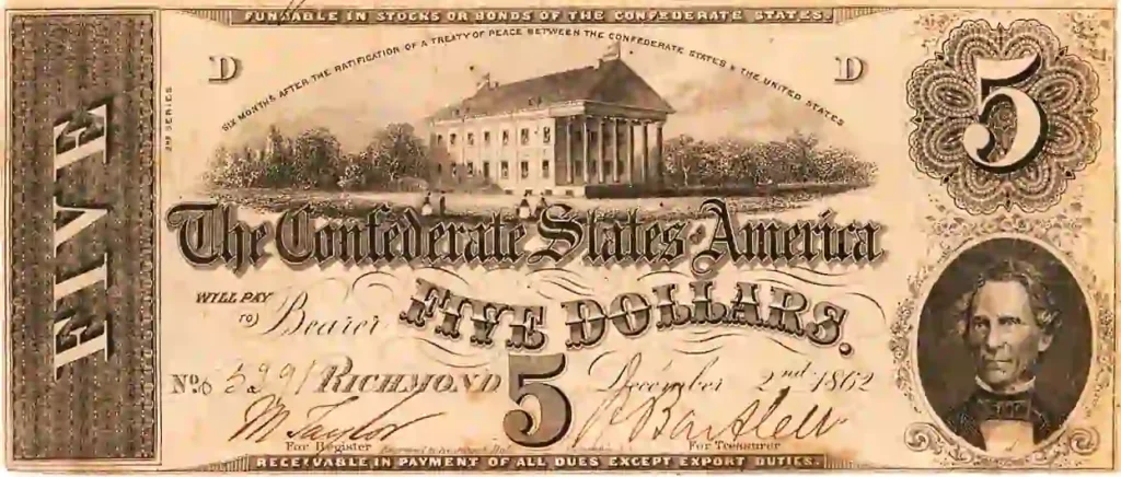 confederate 5 dollars globenote 2