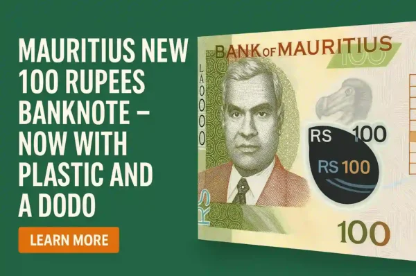 mauritius new 100 rupees banknote Back
