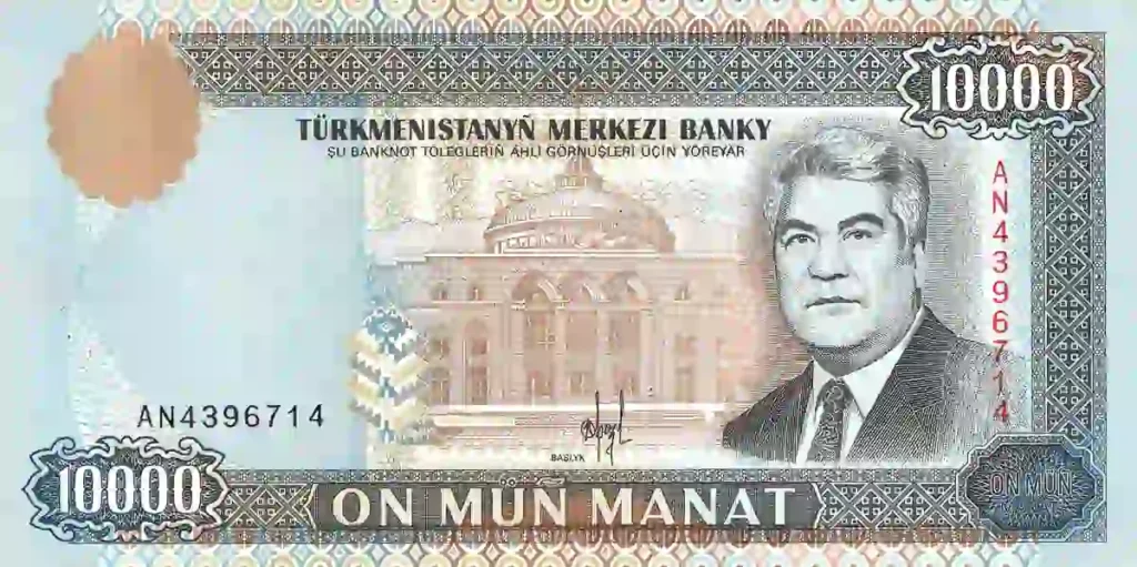 10000 manat note globenote front