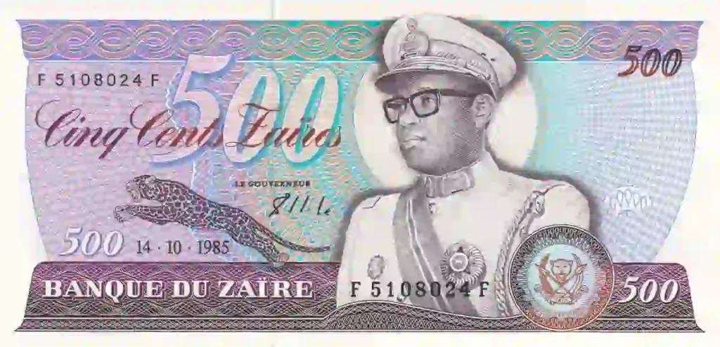 500 zaire globenote front