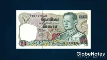 thailand 20 bath 1981 p88 globenote 1