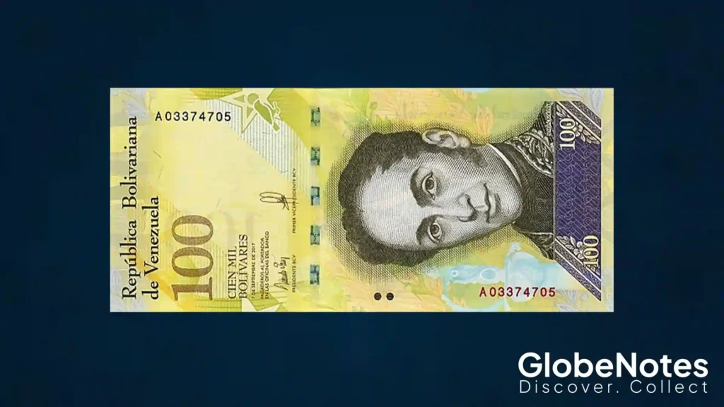 venezuela 100000 bolivar fuerte 2017 p-100 unc globenote 6