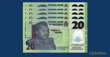 Nigeria 20 Naira 2024 Lot x5 Banknote UNC | Pick P-34 | GlobeNote banknote front