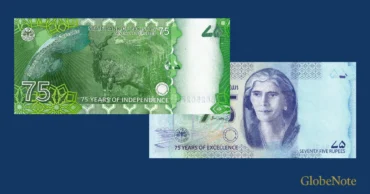 Pakistan 75 Rupees Commemorative Set 2022 Banknote UNC | Pick P-240 | GlobeNote banknote reverse
