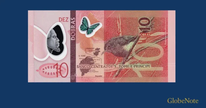 São Tomé & Príncipe 10 Dobras 2016 UNC (Pick P-71) – Polymer, Butterfly & Prinia Motifs - Image 2