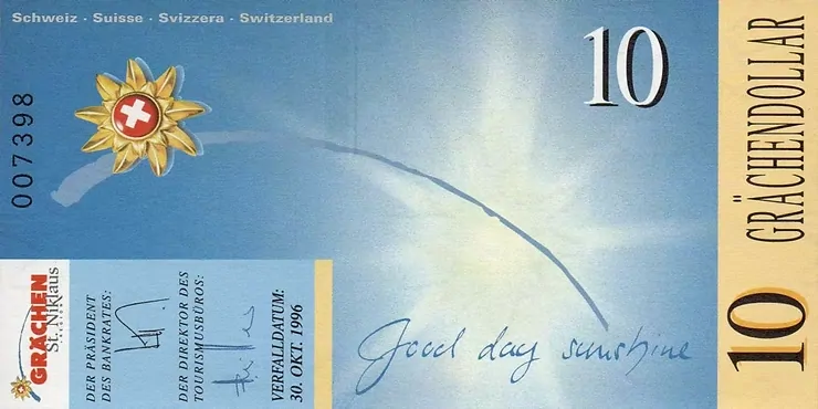Grächen Dollar (1996): the Swiss resort that discounted the franc to win back tourists