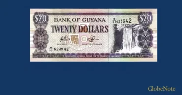 Guyana 20 Dollars 2012 Banknote UNC | Pick P-30e | GlobeNote banknote front