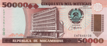 mozambique 50000 meticais 1993 globenote 2