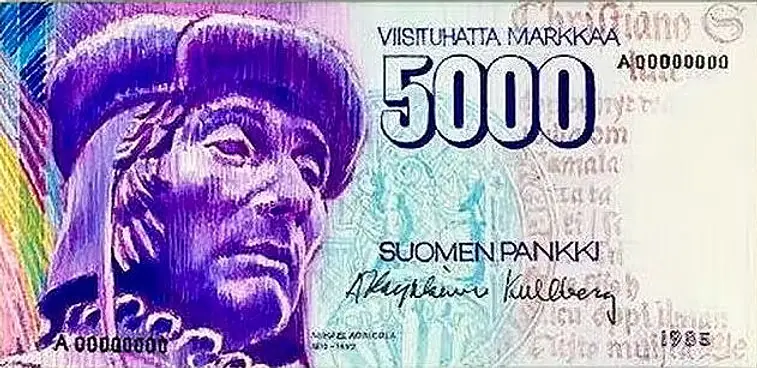 Finland 5000 Markaa Unissued Front - Globenote