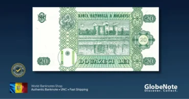 Moldavia 20 lei 2015 back
