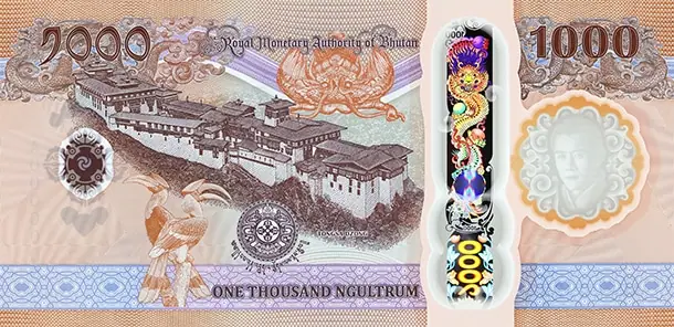 Bhutan New Polymer Banknotes - Globenote 2