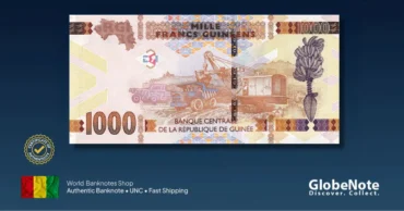 Guinea 1000 francs 2017 back globenote