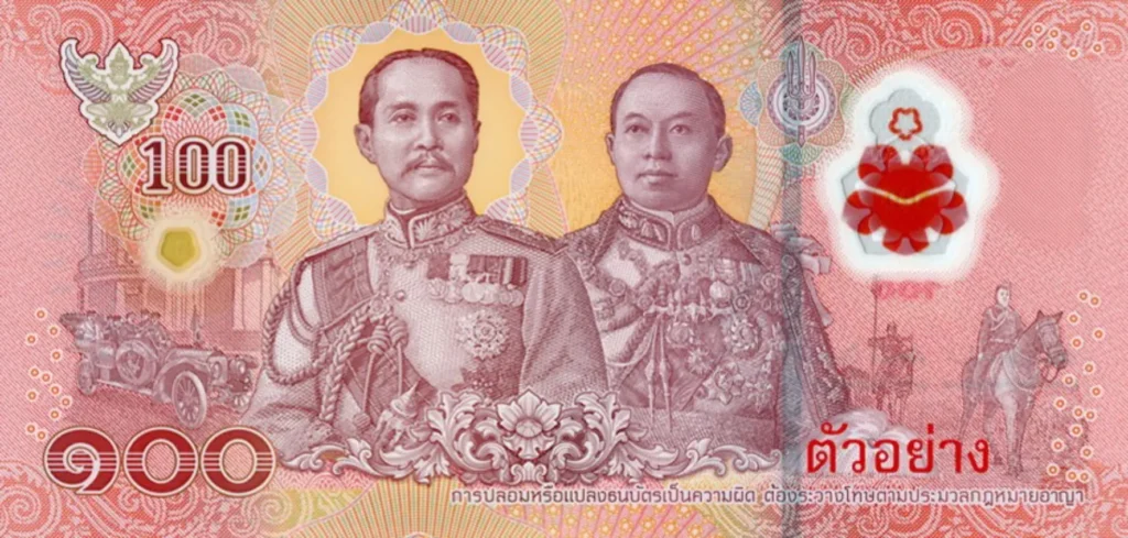 Thailand New 100 Baht Polymer 4X More Durable Than Paper back globenote