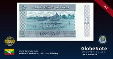 burma 1 kyat 69 1996 unc x2 back