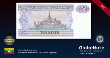 burma 10 kyat 71 1995 unc x3 back