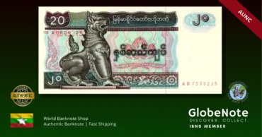 burma 20 kyat 72 1994 aunc x3 front