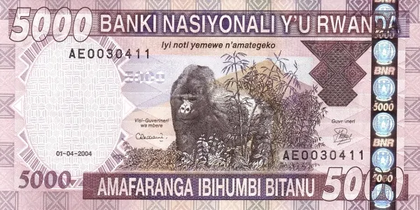 Rwanda 1000 Amafaranga 2004 series
