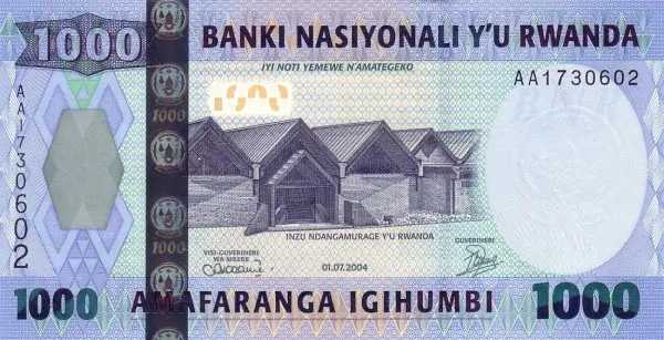 Rwanda 1000 Amafaranga 2004 series