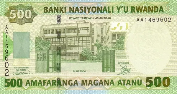 Rwanda 500 Amafaranga 2004 series