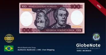 Brazil 100 Cruzeiros 1984 Banknote UNC | Pick P-198b | GlobeNote