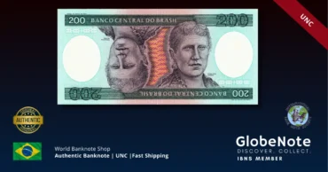 Brazil 200 Cruzeiros 1984 Banknote UNC | Pick P-199b | GlobeNote