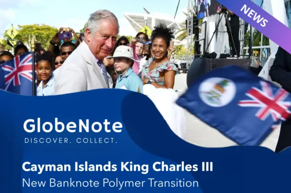 Cayman Islands King Charles III- New Banknote Polymer Transition 1
