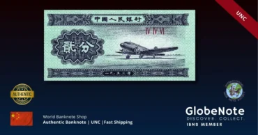 China 2 fen 1953 front x2 861 unc
