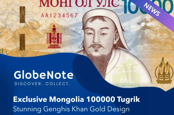 Mongolia 100000 Tugrik wall