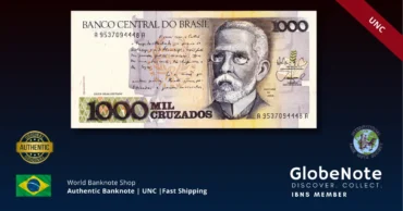 Brazil 1,000 Cruzados 1987-1988 Banknote UNC | Pick P-213b | GlobeNote
