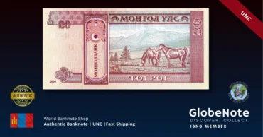 Mongolia 20 tugrik 2006 back x1 #63c UNC