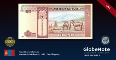Mongolia 20 tugrik 2018 back x19 #63j UNC