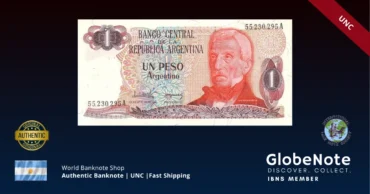 Argentina 1 Peso Argentino 1983 Banknote UNC | Pick P-311 | GlobeNote