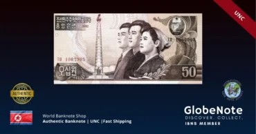 North Korea 50 Won 1992 Banknote UNC | Pick P-42a | GlobeNote