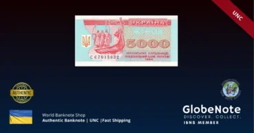Ukraine 5,000 Karbovantsiv 1995 Banknote UNC | Pick P-93b | GlobeNote