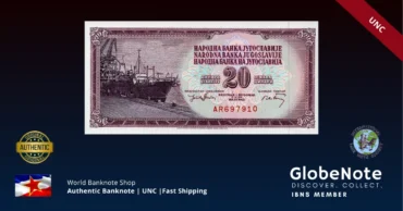 Yugoslavia 20 Dinara 1978 Banknote UNC | Pick P-85 | GlobeNote
