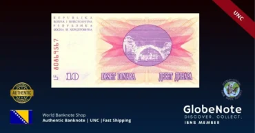 Bosnia and Herzegovina 10 Dinara 1992 Banknote UNC | Pick P-10 | GlobeNote
