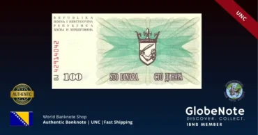 Bosnia and Herzegovina 100 Dinara 1992 Banknote UNC | Pick P-13 | GlobeNote