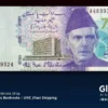 pakistan 75 rupees f green