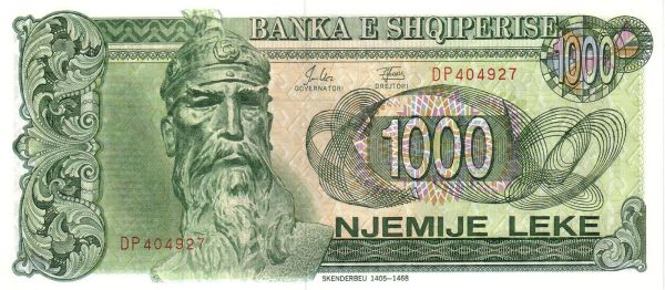 ALBANIA 1000 Leke 1992 Pick 54 collectible banknote