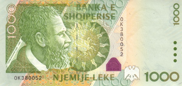 ALBANIA 1000 Leke 2001 Pick 69 collectible banknote