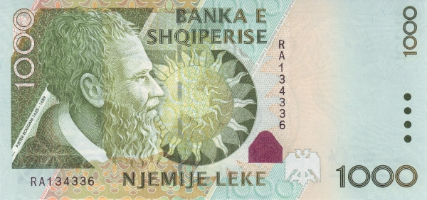 ALBANIA 1000 Leke 2007 Pick 73 collectible banknote