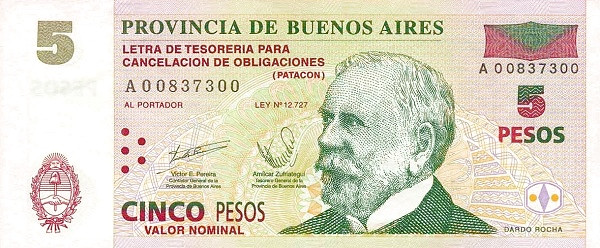 ARGENTINA – BUENOS AIRES 5 Pesos 2002 Pick S2312