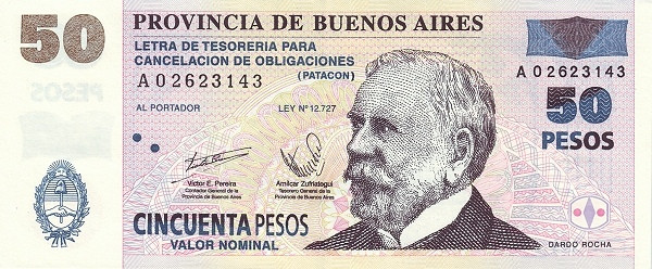 ARGENTINA – BUENOS AIRES 50 Pesos 2002 Pick S2315 collectible banknote