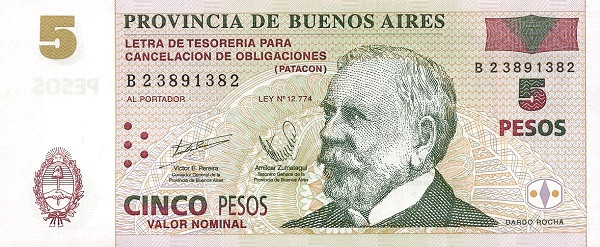 ARGENTINA – BUENOS AIRES 5 Pesos 2006 Pick S2320 collectible banknote