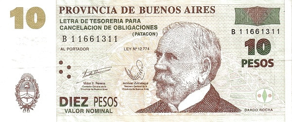 ARGENTINA – BUENOS AIRES 10 Pesos 2006 Pick S2321 collectible banknote