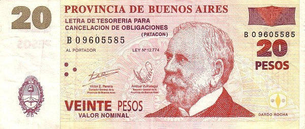 ARGENTINA – BUENOS AIRES 20 Pesos 2006 Pick S2322 collectible banknote