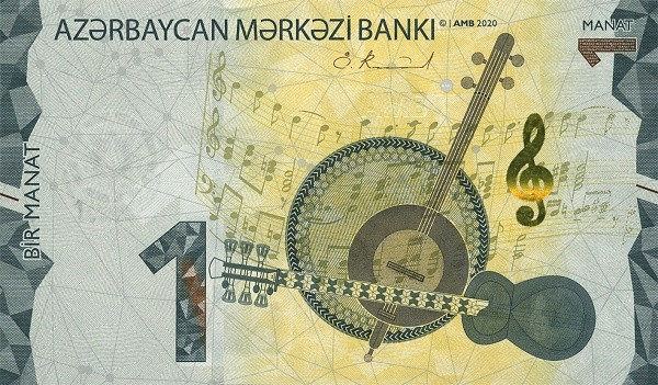 AZERBAIJAN 1 Manat 2024 Pick 38 collectible banknote
